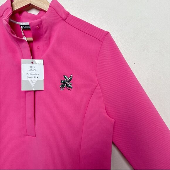 Levelwear Womens Small Long Sleeve Dive Midlayer Deep Pink Top - Picture 4 of 10